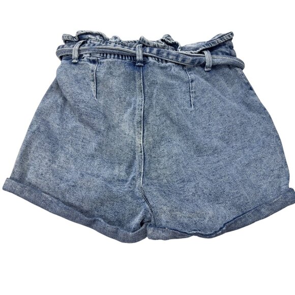 Wild Fable Womens High-Waisted Paperbag Denim Shorts Size S Blue Cotton Blend - Picture 2 of 10